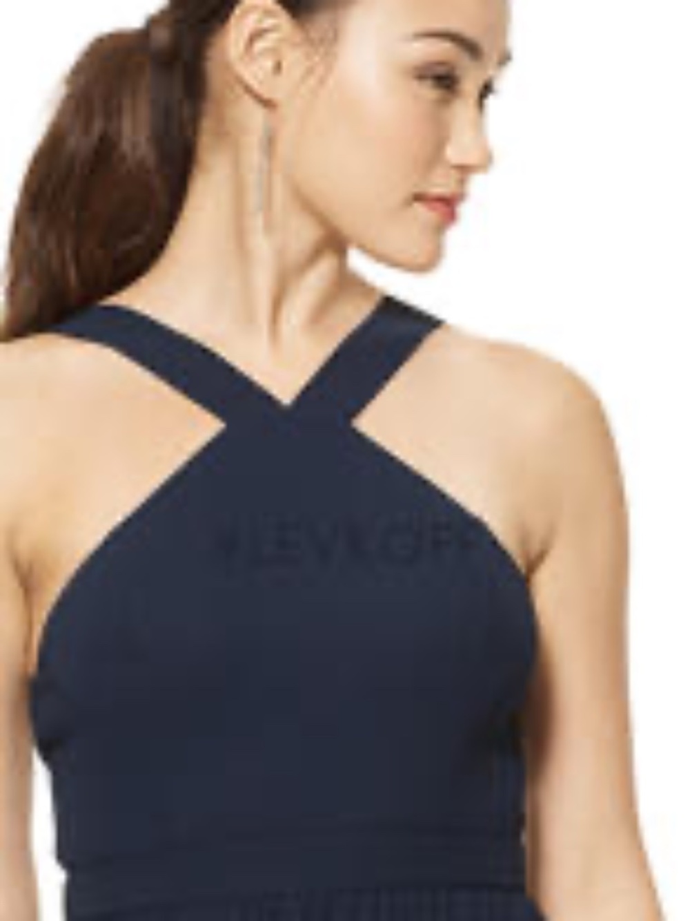 NWT BILL LEVKOFF NAVY CHIFFON GOWN SIZE 10